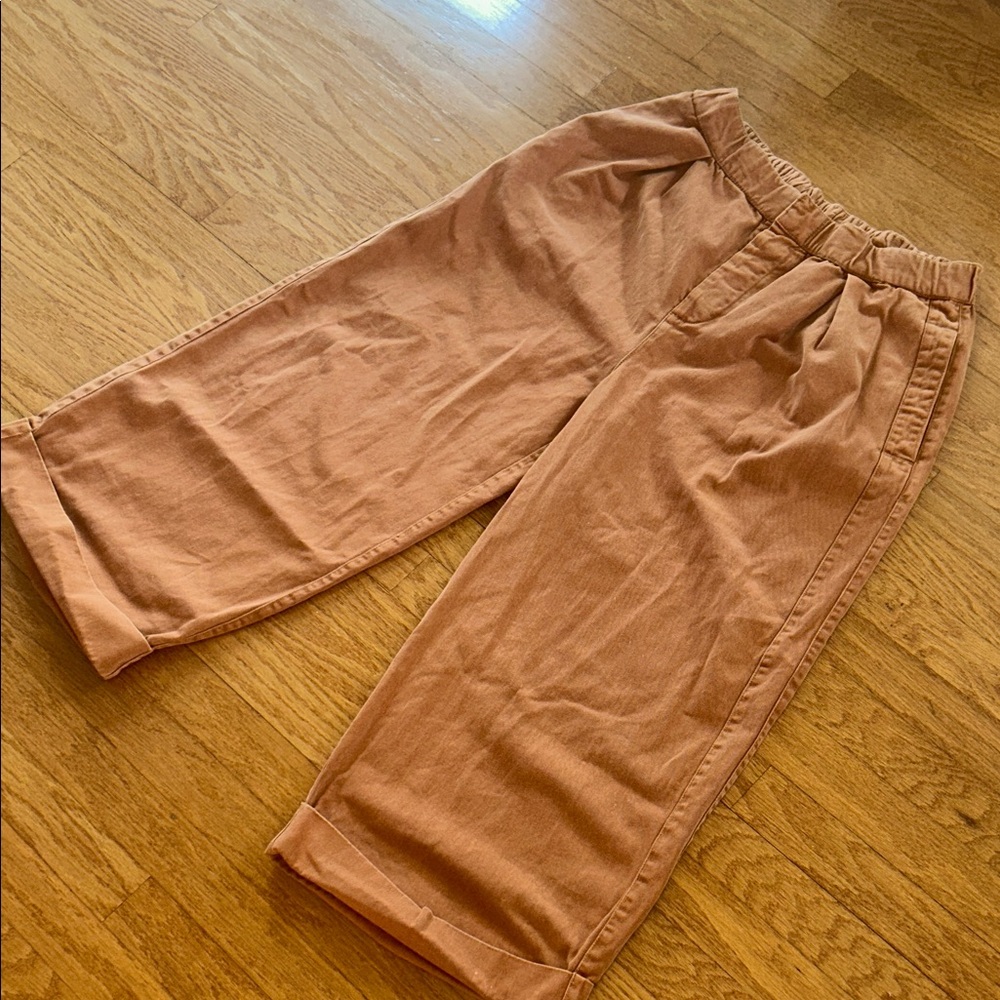 Free People Rusty Orange Cotton Trousers Pants size small